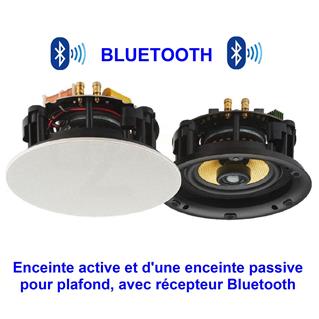 Haut Parleur Plafond ACTIF + PASSIF HIFI SPE-230BT 2x45 Watts