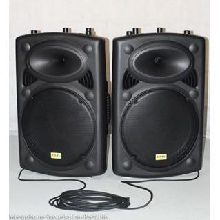 ENCEINTE ACTIVE + PASSIVE + 2 MIC HF