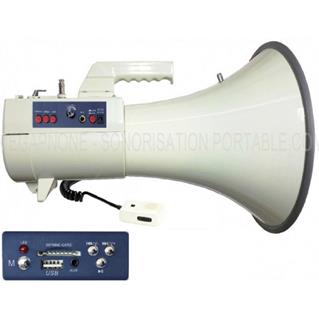  Megaphone Professionnel Longue Portée Rechargeable 45 Watts