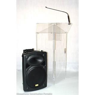 Pupitre de Conference plexi  amplifie 450 Watts Pliable liaison HF