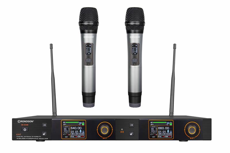 Nouveau Microphone UHF portatif sans fil 2 en 1, amplificateur de