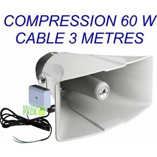 NR-40KS - Compression + câble 3 mètres - 16 Ω 60 Watts