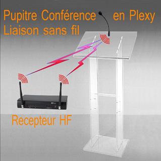 Pupitre Conference Plexi sans Fil