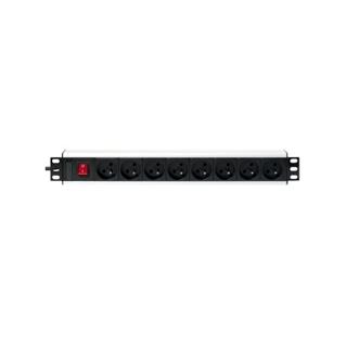 Réglette de distribution 19" (1U) - prise + fiche