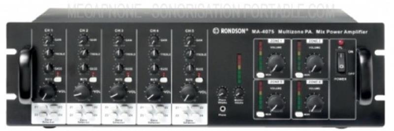 Amplificateur / Mixeur Rondson AM120 6/2 - 120W - 7 Entrées - Occasion